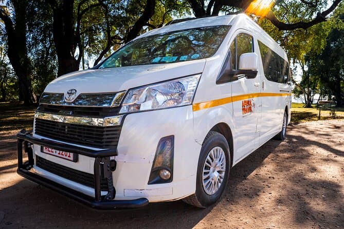 Private airport transfer vehicle in Victoria Falls